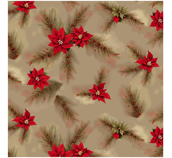 TRICOLINE DIGITAL 100% ALGODÃO ESTAMPADA NATAL 0,50cm x 1,50m | CH141C01