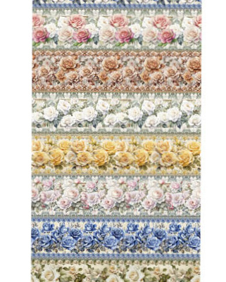 TRICOLINE DIGITAL 100% ALGODÃO ESTAMPADA BARRADO 3D 0,55cm x 1,50m | PAN65C01