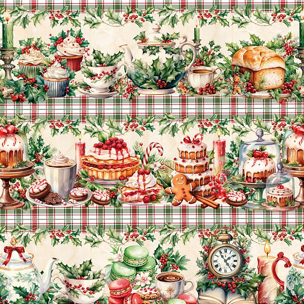 TRICOLINE DIGITAL 100% ALGODÃO ESTAMPADA BARRADO 3D 0,55cm x 1,50m | PAN61C01