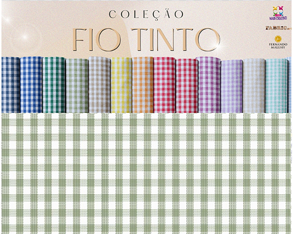 TECIDO TRICOLINE FIO TINTO 100% ALGODÃO ESTAMPADO XADREZ 0,50cm X 1,50m | 8XM1134