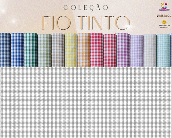 TECIDO TRICOLINE FIO TINTO 100% ALGODÃO ESTAMPADO XADREZ 0,50cm X 1,50m | 1XM1074