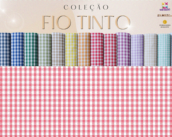 TECIDO TRICOLINE FIO TINTO 100% ALGODÃO ESTAMPADO XADREZ 0,50cm X 1,50m | 1XM1109