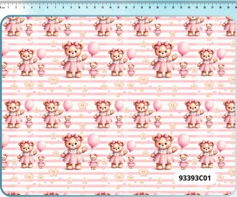 TRICOLINE DIGITAL 100% ALGODÃO ESTAMPADA URSINHO BABY 0,50cm x 1,50m  | 93393C01