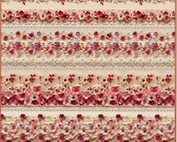 TRICOLINE DIGITAL 100% ALGODÃO ESTAMPADA BARRADO 3D FLORES 0,55cm x 1,50m | CMC00087