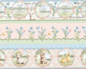 TRICOLINE DIGITAL 100% ALGODÃO ESTAMPADA BARRADO PASCOA 0,55cm x 1,50m | SS042C01