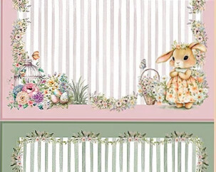 TRICOLINE DIGITAL 100% ALGODÃO ESTAMPADA | PAINEL AMERICANO RETANGULAR PASCOA 0,50cm x 1,50m [ 4 PEÇAS COM ESTAMPAS DIFERENTES ] PAN29C01