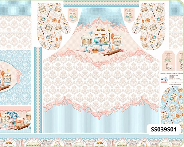 SARJA DIGITAL 100% ALGODÃO ESTAMPADA |PAINEL AVENTAL DE PASCOA 3D IMPERMEÁVEL 1,00cm X 1,70m | SS039S01