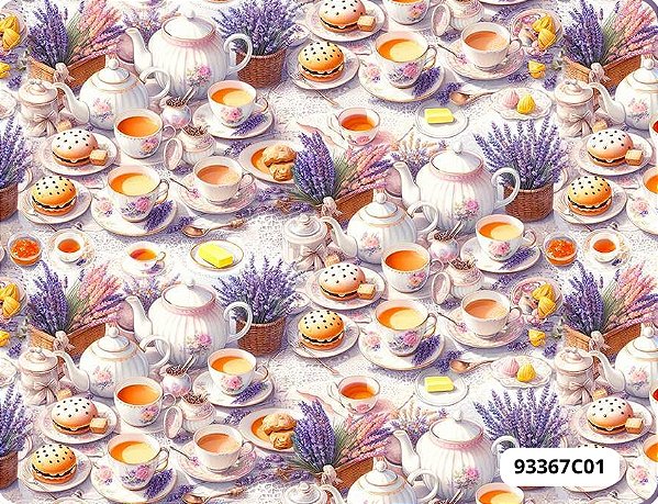 TRICOLINE DIGITAL 100% ALGODÃO ESTAMPADA COZINHA GOURMET 0,50cm x 1,50m | 93367C01