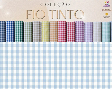 TECIDO TRICOLINE FIO TINTO 100% ALGODÃO ESTAMPADO XADREZ 0,50cm X 1,50m | 8XM1044