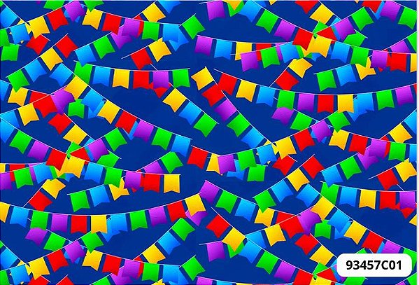 TECIDO TRICOLINE DIGITAL 100% ALGODÃO  ESTAMPADO BANDEIRAS 0,50cm X 1,50m | 93457C01