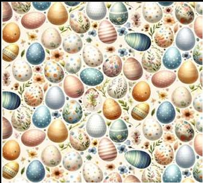 TRICOLINE DIGITAL 100% ALGODÃO ESTAMPADA PASCOA 3D 0,50cm X 1,50m | P0018C01