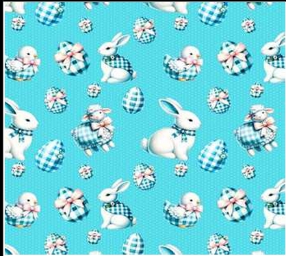 TRICOLINE DIGITAL 100% ALGODÃO ESTAMPADA PASCOA 3D 0,50cm X 1,50m | P0032C01