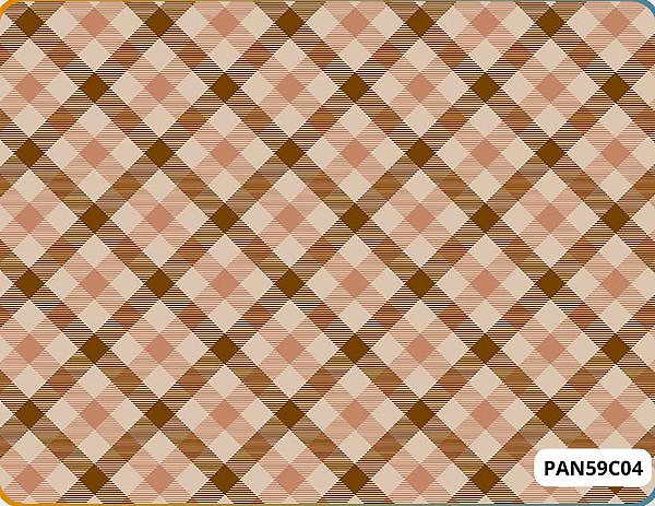 TRICOLINE DIGITAL 100% ALGODÃO ESTAMPADA XADREZ ENVIESADO 0,50cm X 1,50m | PAN59C04