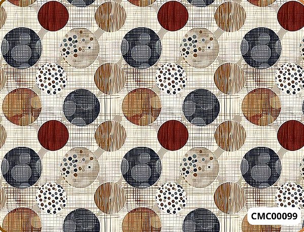 TRICOLINE DIGITAL 100% ALGODÃO ESTAMPADA LINHAS E BOLAS 0,50cm X 1,50m | CMC00099