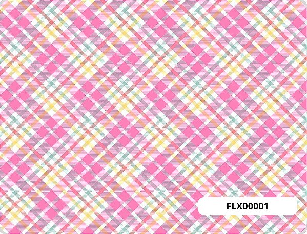 TECIDO FLANELA DIGITAL 100% ALGODÃO  ESTAMPADO XADREZ ENVIESADO 0,50cm X 1,45m | FLX00001