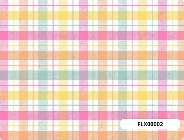 TECIDO FLANELA DIGITAL 100% ALGODÃO  ESTAMPADO XADREZ COLORIDO 0,50cm X 1,45m | FLX00002