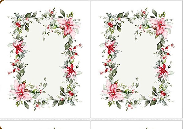 SARJA DIGITAL 100% ALGODÃO ESTAMPADA FLORAL AMERICANO  4 PEÇAS 0,50cm X 1,70m | SS043S01