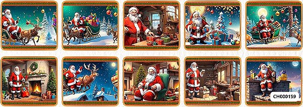 TRICOLINE DIGITAL 100% ALGODÃO ESTAMPADA NATAL BARRADO 0,55cm x 1,50m | CH000159