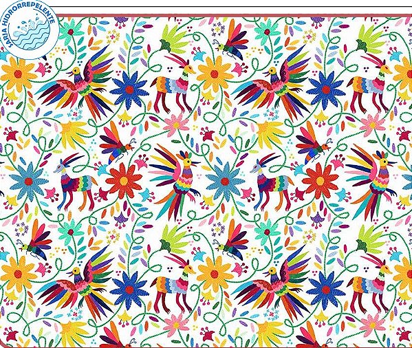 SARJA DIGITAL IMPERMEÁVEL 100% ALGODÃO ESTAMPADA BORDADO 3D 0,50cm X 1,70m | PM049S01