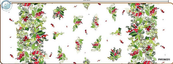 SARJA DIGITAL 100% ALGODÃO ESTAMPADA IMPERMEÁVEL FRUTAS 0,50cm X 1,70m | PM026S01