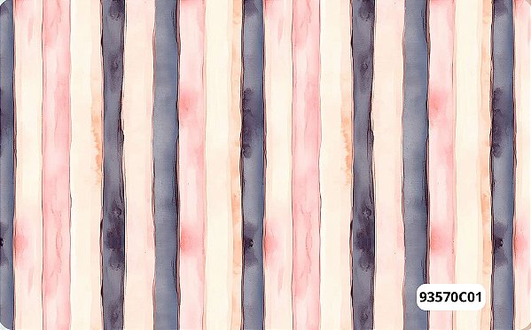 TECIDO TRICOLINE DIGITAL 100% ALGODÃO ESTAMPADO LISTRADOS 0,50cm X 1,50m | 93570C01