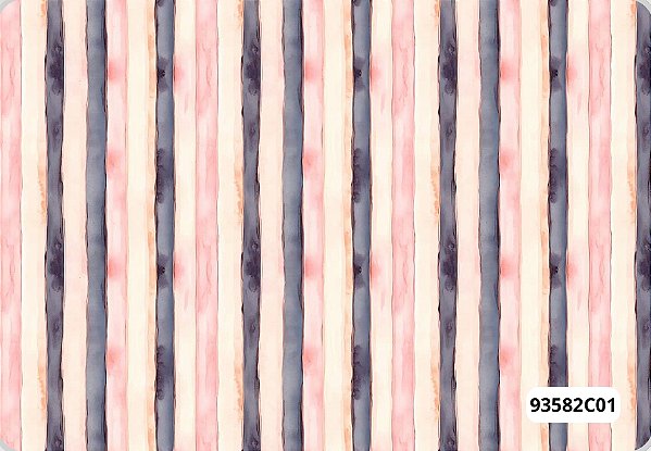 TRICOLINE DIGITAL 100% ALGODÃO ESTAMPADA LISTRADO 0,50cm X 1,50m | 93582C01