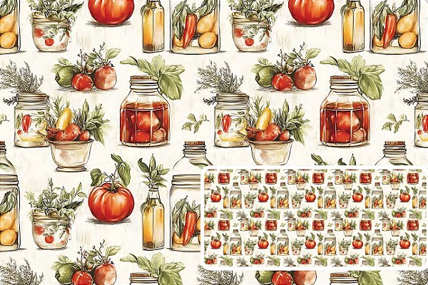 TRICOLINE DIGITAL 100% ALGODÃO ESTAMPADA BARRADO  FRUTAS E LEGUMES 0,50cm x 1,50m | 93654C01