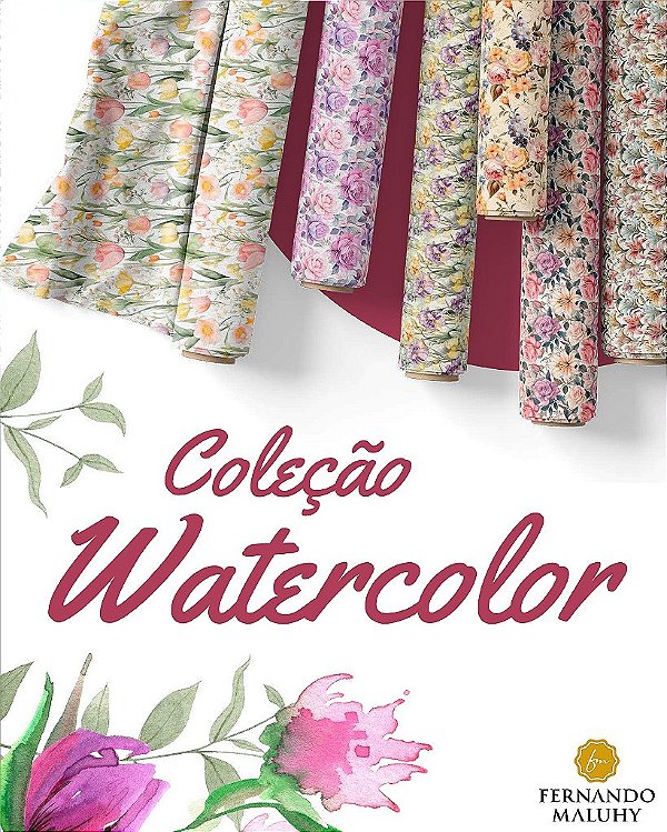 TECIDO TRICOLINE DIGITAL 100% ALGODÃO ESTAMPADO FLORAL ROSA II 0,50cm X 1,50m | 93620C01