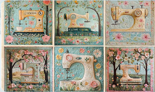 TECIDO TRICOLINE DIGITAL 100% ALGODÃO | PAINEL ESTAMPADO QUILTING MAQUINA 0,50cm X 1,50m | 93565C01