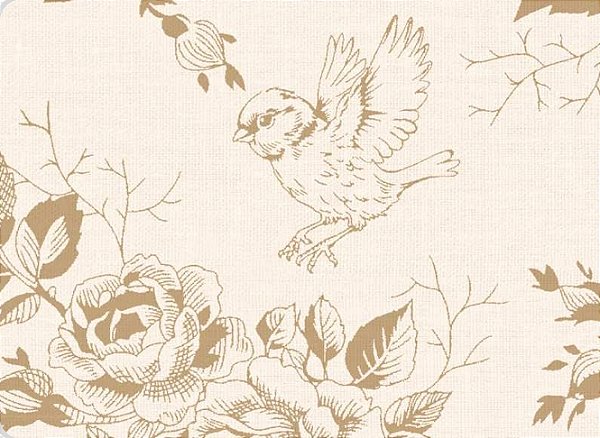 TRICOLINE ROTATIVO 100% ALGODÃO ESTAMPADO FLEUR CREME 0,50cm X 1,50m | CR6003