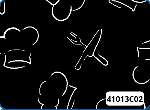 TRICOLINE ROTATIVO 100% ALGODÃO ESTAMPADO CHEFE DE COZINHA 0,50cm X 1,50m | 41013C02