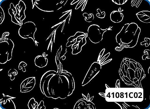 TRICOLINE ROTATIVO 100% ALGODÃO ESTAMPADO GOURMET 0,50cm X 1,50m | 41081C02