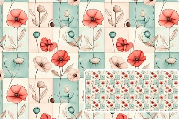 TECIDO TRICOLINE DIGITAL 100% ALGODÃO ESTAMPADO FLORAL PETCHWORK 0,50cm X 1,50m | 93701C01