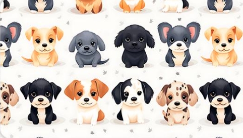 TRICOLINE DIGITAL 100% ALGODÃO ESTAMPADA ANIMAIS CACHORROS 0,50cm X 1,50m | 93766C01