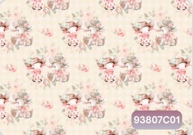 TRICOLINE DIGITAL 100% ALGODÃO ESTAMPADA ANIMAIS COUNTRY 0,50cm X 1,50m | 93807C01