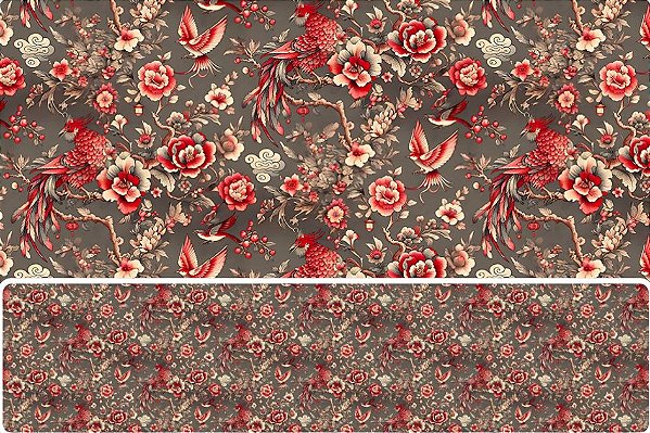 TRICOLINE DIGITAL 100% ALGODÃO ESTAMPADA ORIENTAL 0,50cm x 1,50m | 93822C01