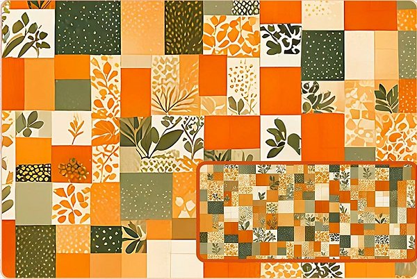 TRICOLINE DIGITAL 100% ALGODÃO ESTAMPADA ABÓBORAS 0,50cm x 1,50m | 93826C01