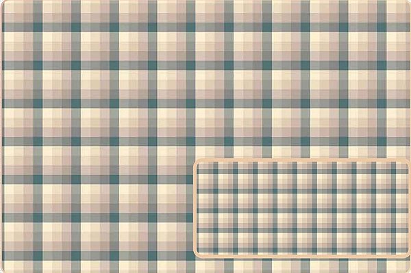 TRICOLINE DIGITAL 100% ALGODÃO ESTAMPADA XADREZ BEGE COM AZUL 0,50cm X 1,50m | PANX0004