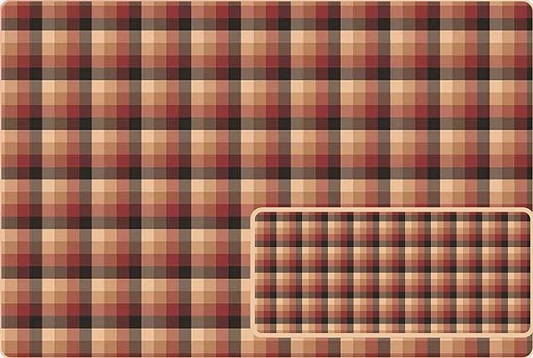 TRICOLINE DIGITAL 100% ALGODÃO ESTAMPADA XADREZ MARROM COM VERMELHO 0,50cm X 1,50m | PANX0008