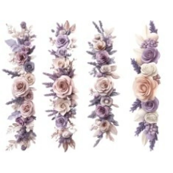 TRANSFER TEXTIL PASSE E CRIE - 4 BARRADOS NA HORIZONTAL FLORES LARANJA 0,21cm X 0,29cm| Modelo PC0013