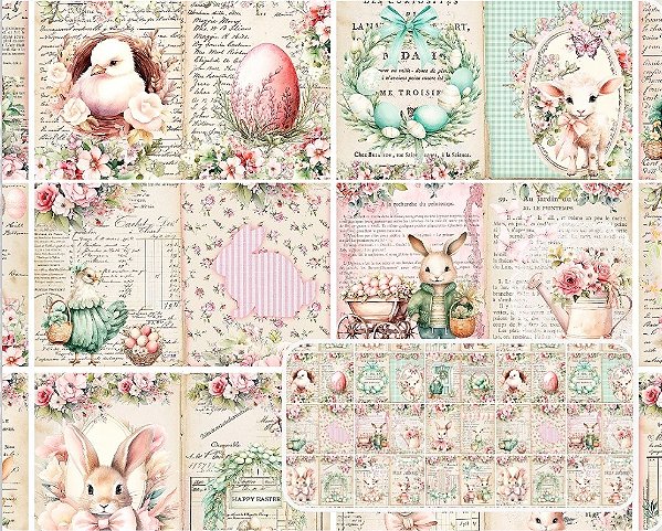 TRICOLINE DIGITAL 100% ALGODÃO ESTAMPADA PASCOA 2026 0,50cm X 1,50m | P0042C01