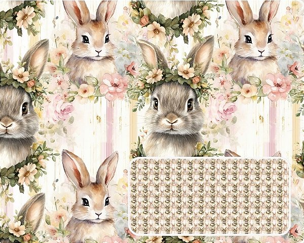 TRICOLINE DIGITAL 100% ALGODÃO ESTAMPADA PASCOA 0,50cm X 1,50m | JS070C01