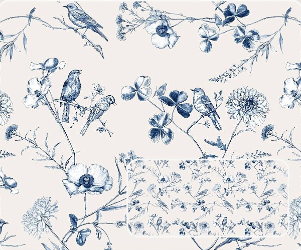 TRICOLINE DIGITAL 100% ALGODÃO ESTAMPADA PASCOA SILVESTRE 0,50cm x 1,50m | SS052C01