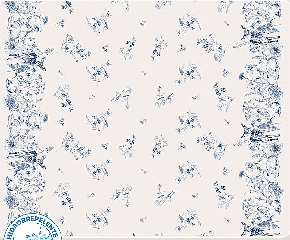 SARJA DIGITAL 100% ALGODÃO ESTAMPADA BARRADO SILVESTRE PASCOA 0,50cm X 1,70m | SS046S01