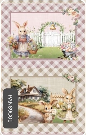 TRICOLINE DIGITAL 100% ALGODÃO ESTAMPADA | PAINEL AMERICANO RETANGULAR PASCOA 0,50cm x 1,50m [ 4 PEÇAS COM ESTAMPAS DIFERENTES ] | PAN89C01