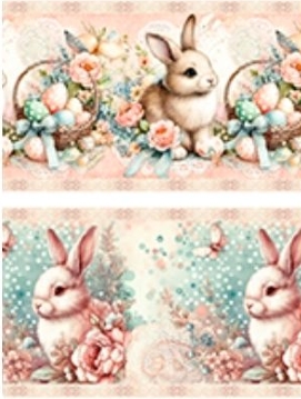 TRICOLINE DIGITAL 100% ALGODÃO ESTAMPADA BARRADO PASCOA LUDICA 0,55cm x 1,50m | P0056C01