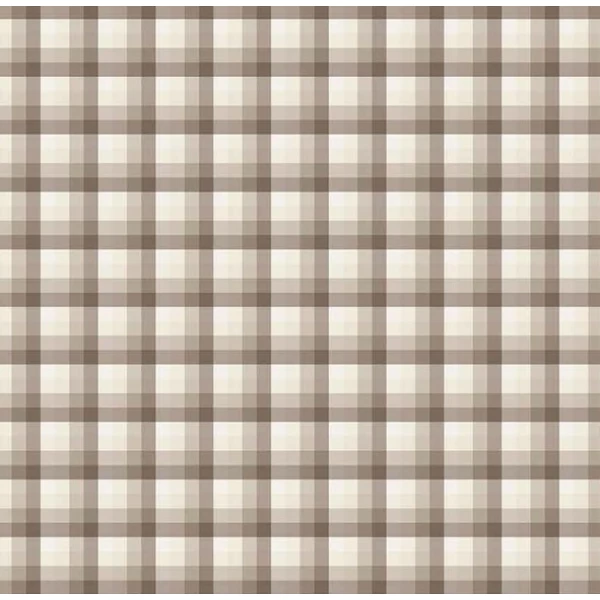 TRICOLINE DIGITAL 100% ALGODÃO ESTAMPADA XADREZ BEGE COM CAQUI 0,50cm X 1,50m | PANX0003