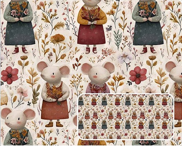 TRICOLINE DIGITAL 100% ALGODÃO ESTAMPADA ANIMAIS 0,50cm X 1,50m | CMC00105