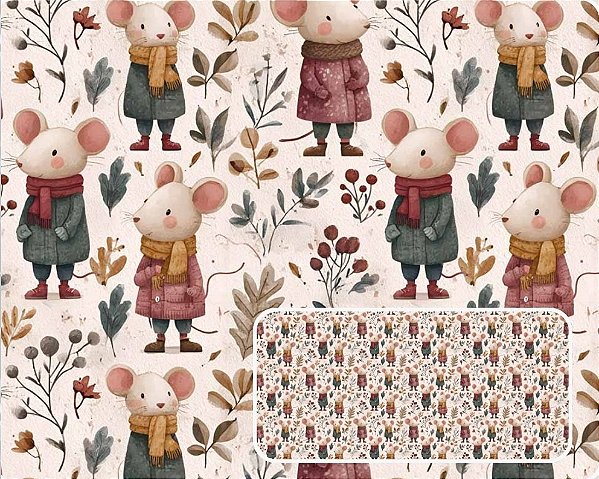 TRICOLINE DIGITAL 100% ALGODÃO ESTAMPADA ANIMAIS 0,50cm X 1,50m | CMC00106