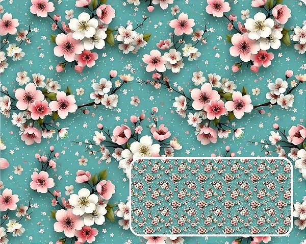 TRICOLINE DIGITAL 100% ALGODÃO ESTAMPADA ORIENTAL CUTE KOKESHI 0,50cm x 1,50m | CMC00115